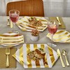 Silver Spoons Elegant Disposable Hexagon Plates for Party, Heavy Duty Stripe Plate Set (24 PC) - 2 of 3