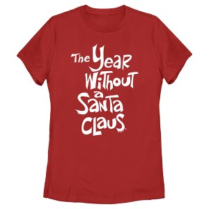 Women's The Year Without a Santa Claus White Logo Stack T-Shirt - 1 of 4