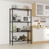 SEVOBAL Utility Storage Shelves Multi Layer Open Design Durable Build for Home Office and Retail Spaces, Black, 36.02"*14.56"*5.51" - 3 of 4