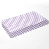 Bacati - Check Plaids Printed Purple 100 percent Cotton Universal Baby US Standard Crib or Toddler Bed Fitted Sheet - 3 of 4