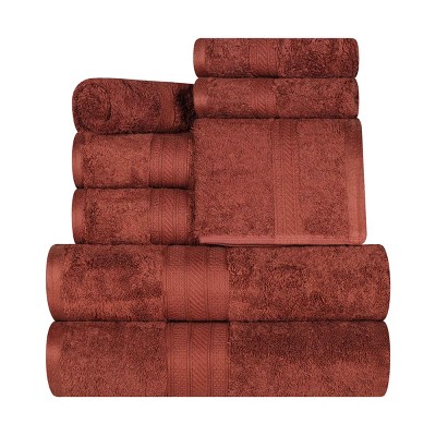 Cotton Highly Absorbent Solid Assorted 8-Piece Towel Set by Blue Nile Mills