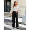 Zeagoo Women's High Waisted Straight Leg Pants Stretchy Business Casual Pants Button Down Work Trousers with Pockets - 3 of 4