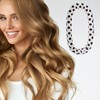 Unique Bargains Women's Black Spot Hair Rollers 11.42"x5.31" Black White 1pc - 2 of 4