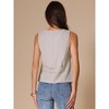INSPIRE CHIC Women's Casual Linen Loose Faux Flap Pocket Lightweight Blazer Vest - 4 of 4