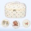 Unique Bargains Women's Cotton Quilted Makeup Bags 3 Pcs - 3 of 4