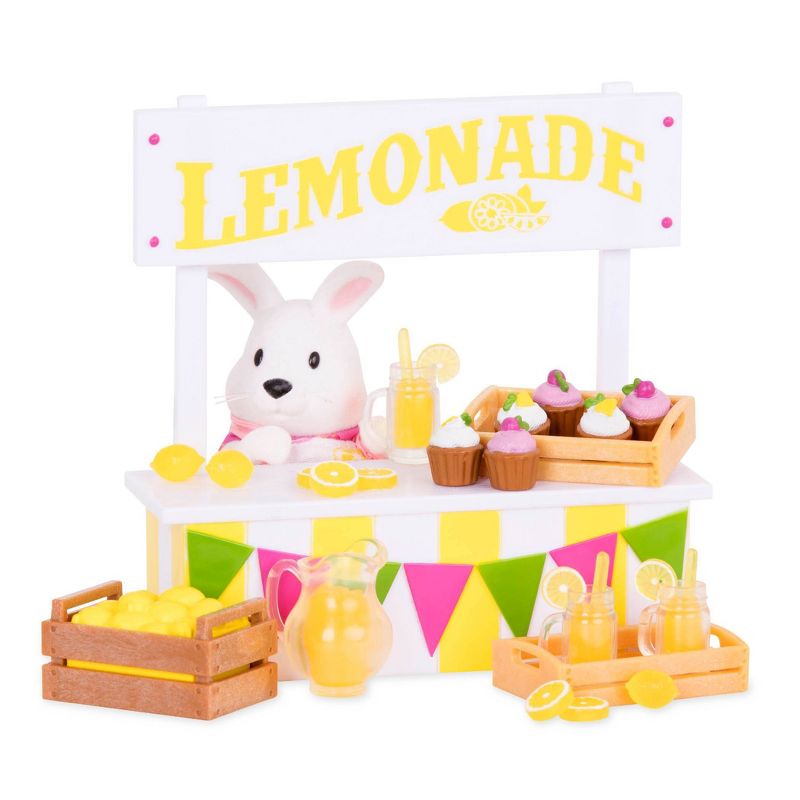 Li&#39;l Woodzeez Miniature Playset with Animal Figurine 25pc - Lemonade Stand Set, 5 of 9