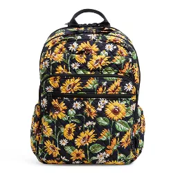 Vera Bradley Women's Recycled Cotton XL Campus Backpack Sunflowers