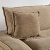 Akoasm Comfortable Velvet Double Sofa Bed with Pillows for Bedroom & Living Room-Khaki - 4 of 4