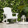 Tangkula Kid Adirondack Rocking Chair Outdoor Solid Wood Slatted seat Backrest - 2 of 4