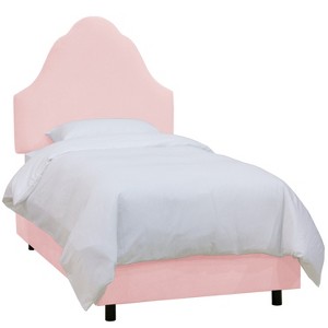 Twin Kids Arched Microfiber Bed Premier Light Pink - Skyline Furniture