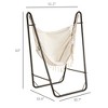 PAGED Swing Chair Outdoor with Stand, Outdoor Hammock Swing Hanging Lounge Chair with Side Pocket and Headrest - 2 of 4