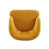 CAVINAS Velvet Upholstered Accent Chair with Curved Tufted Back & Rubberwood Legs, Armchair for Living Room, Bedroom, Home Office - 3 of 4