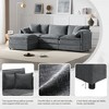 Whisen Modern Design Oversized Chenille Modular Sectional Sofa 4 Seat Sofa with Double Cushions and Movable Ottomans - 4 of 4