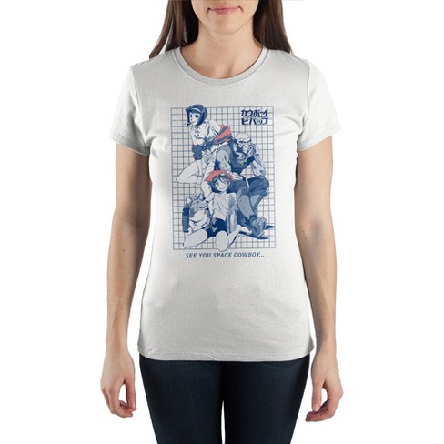 Cowboy Bebop Ein + Group White T-Shirt