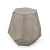 Sapphtopaz Outdoor End Table Modern Outdoor Side Table, LightWeight Concrete Patio Table Small Table for Backyard, Balcony, Porch - 2 of 4