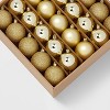 50ct Shatter-Resistant Round Christmas Tree Ornament Set - Wondershop™ - 3 of 3