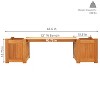 Sunnydaze Outdoor Meranti Wood with Teak Oil Finish Wooden Garden Planter Box Bench Seat - 68" - Brown - 3 of 4