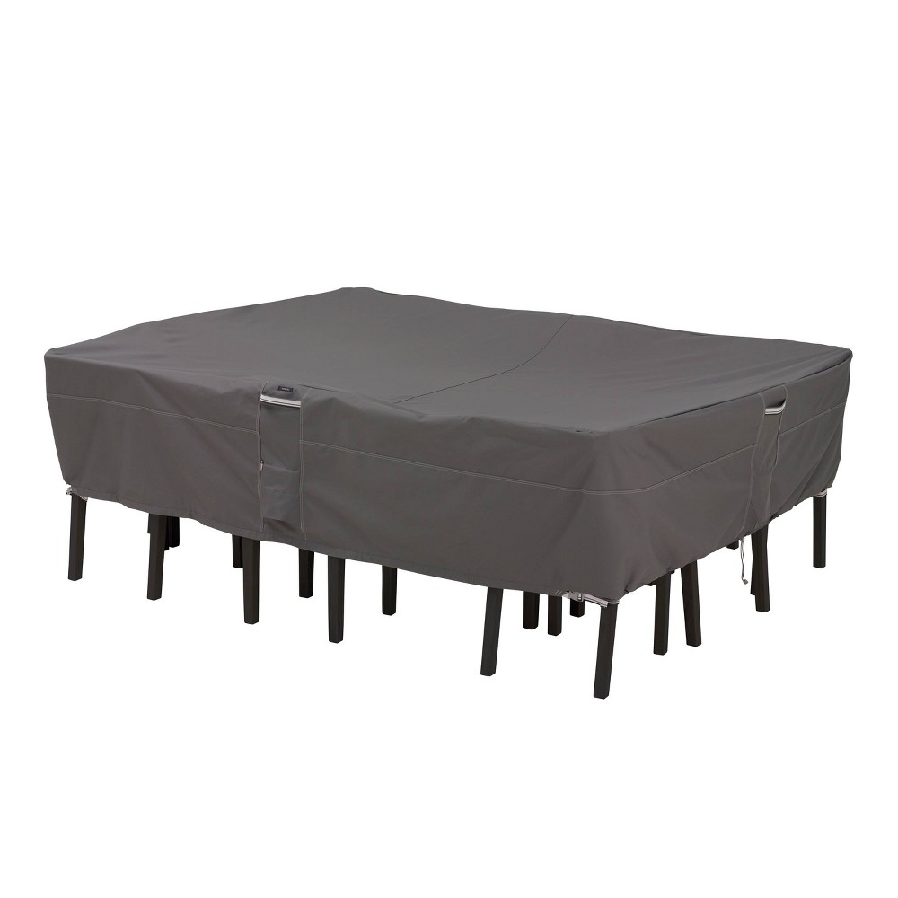 Photos - Furniture Cover Classic Accessories Water-Resistant 108" x 82" x 23" Oval Patio Table & Chair Set Cover