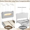 Twin Bed Frame with LED Lights & 2-Tier Headboard, Upholstered Platform Bed with Charging Station and Storage Drawer - 4 of 4