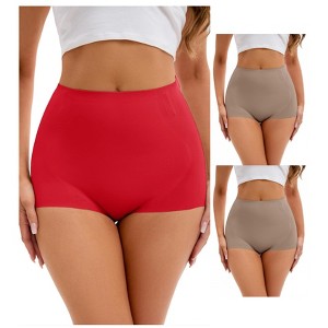 INSPIRE CHIC 3 Pcs Women's High-Waisted Briefs Tummy Control Butt Lifter Control Panties - 1 of 4