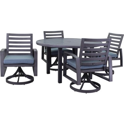 Courtyard Casual Cabo 5 pc Motion 54" Round Dining Set