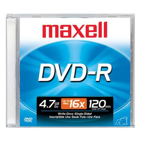 Maxell 4x Write Speed Write Once Format Dvd R Compatable Superior Archival Format 4 7gb Dvd R 10mm Jewelcase Target