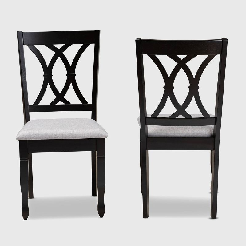 2pc Reneau Upholstered Wood Dining Chair Set - Baxton Studio, 3 of 10