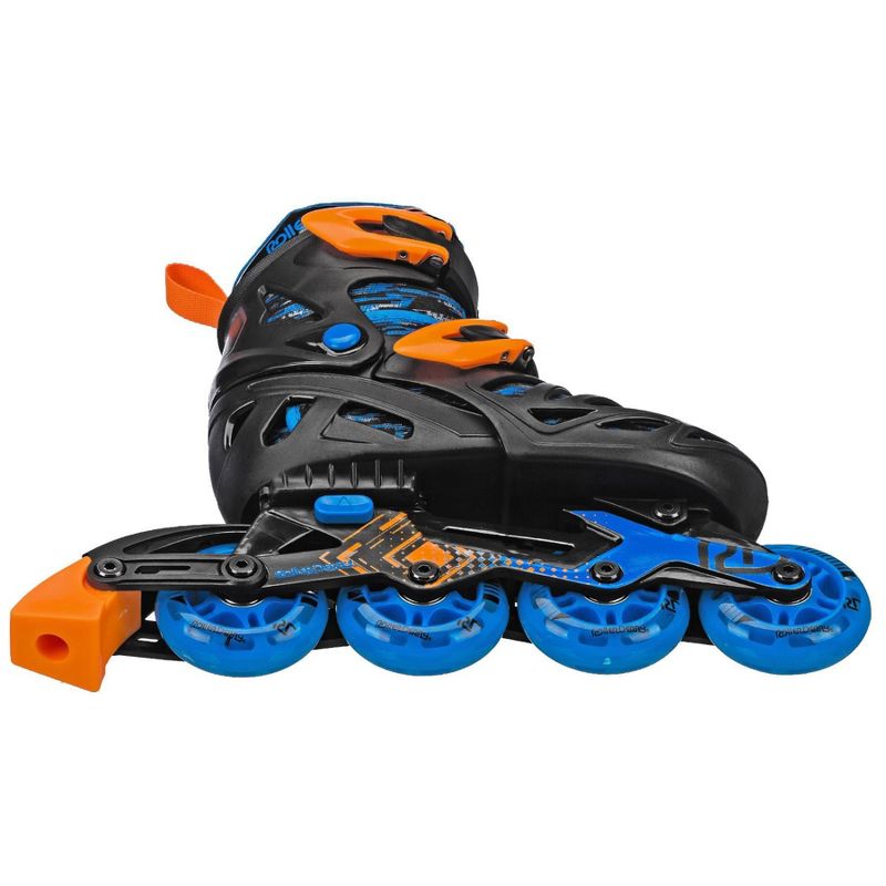 Roller Derby Tracer Kids' Adjustable Inline Skate - Black/Blue, 4 of 7