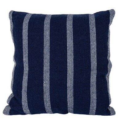 18x18 Hand Woven Rust Geo Stripe Outdoor Pillow Polyester With Polyester  Fill By Foreside Home & Garden : Target