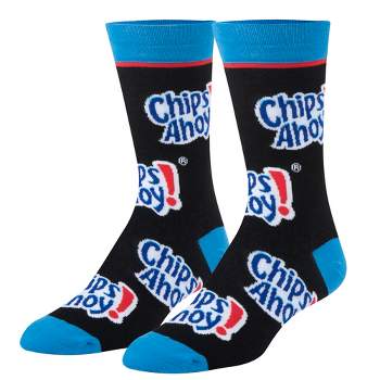 Crazy Socks, Chips Ahoy, Funny Novelty Socks, Large