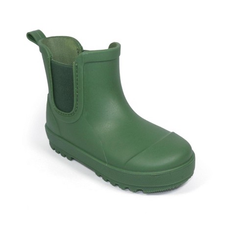 BEARPAW Toddler and Kids Chelsea Rain Boots Hunter Green Size 7T