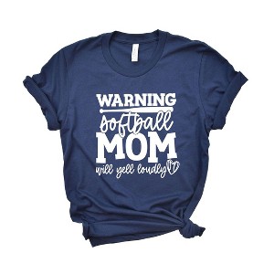 Simply Sage Market Women's Warning Softball Mom Short Sleeve Graphic Tee - 1 of 2