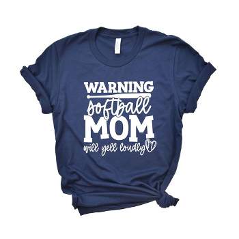 Simply Sage Market Women's Warning Softball Mom Short Sleeve Graphic Tee