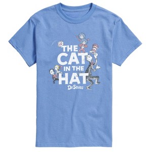 Men's - Dr. Seuss - Cat In Hat Tonal Short Sleeve Graphic T-Shirt - 1 of 4