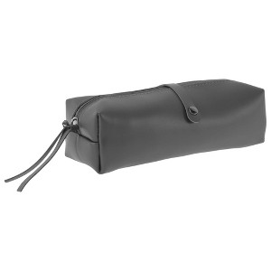 Unique Bargains Leather Style Pencil Pouch with Large Capacity for Office Supplies 1 Pc - 1 of 4