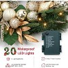 GAOMON Prelit 6 Ft Christmas Garland with Lights, Battery Operated - Outdoor, Lighted Garland for Stairs, Railing, Table, Door, Fireplace - 4 of 4