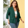 Coolmee Women Plus Size Blazers Business Casual Long Sleeve Open Front Work Office Suit Jackets Trendy Clothes with Pockets - 2 of 4