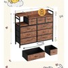 Garvee Black 9 Drawers Willow TV Stand with Charging Station,Wide TV Stand with Open Shelf - 2 of 4
