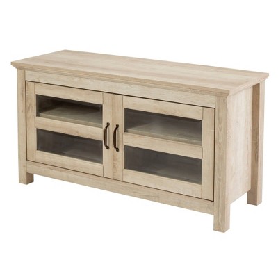 Buy 2 Door Wood Storage Console Tv Stand For Tvs Up To 48 White Oak Saracina Home Online In Poland 52996725
