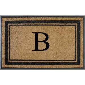 A1HC Rubber & Coir Flocked Doormat 30"x48", Anti-Shed, Heavy Duty for Front Door Monogrammed Mat - 1 of 4