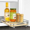 Lynk Professional Slide Out Vertical 8.25" Single Metal/Wood Spice Rack Silver: Cupboard Organizer, Pull Out Storage - 2 of 4