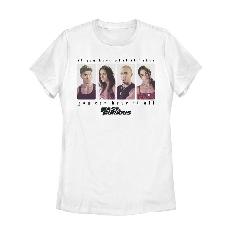 Women's Fast & Furious Favorite Character Box T-Shirt, 1 of 5