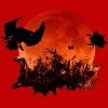 Men's Design By Humans Spooky Halloween Blood Moon Eclipse Ghostly Birds By KateLCardsNMore Tank Top - 2 of 3