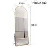 Upgraded Aluminum Alloy Arched Floor-to-Wall Mirror, Bathroom Vanity, Bedroom, Retail Store - 4 of 4