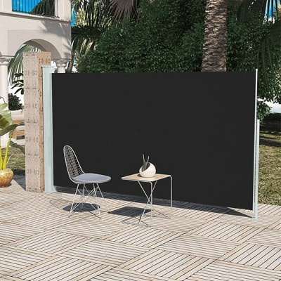 vidaXL Patio Terrace Side Awning 63 in.x118 in. Black