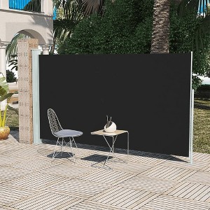 vidaXL Patio Terrace Side Awning 63 in.x118 in. Black - 1 of 4