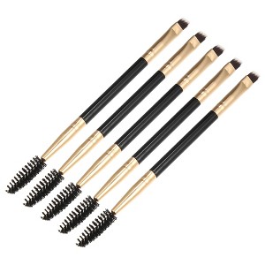 Unique Bargains Soft Double Sided Angled Eyebrow Brush Eyelash Extension Brush for Women Eye Makeup - 1 of 4