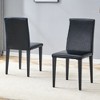 MAYEERTY Black PU Dining Chairs Set of 2 - Versatile, Comfortable, Exquisite - 2 of 4