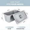 Alpha Living 4 Pack Stainless Steel Steam Table Pans with Lids, 1/3 Size 6" Deep Hotel Pans for Catering, Buffet, Restaurant or Home Use - 3 of 4