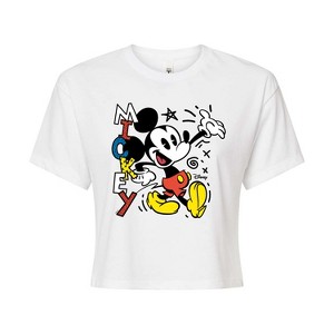 Women's - Disney - Mickey Pop Cropped Graphic T-Shirt - 1 of 4